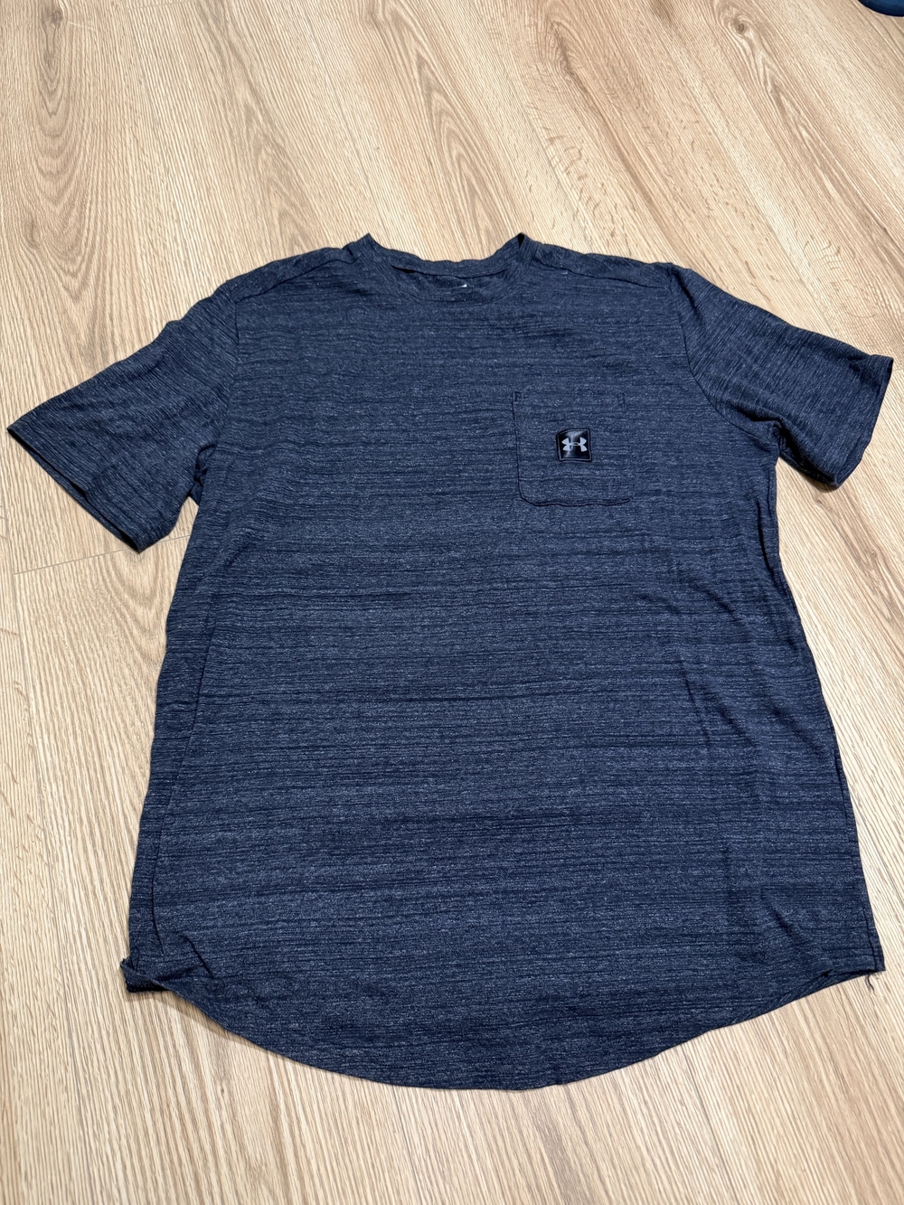 Under Armour Men's Navy Heather Short Sleeve Pocket Tee